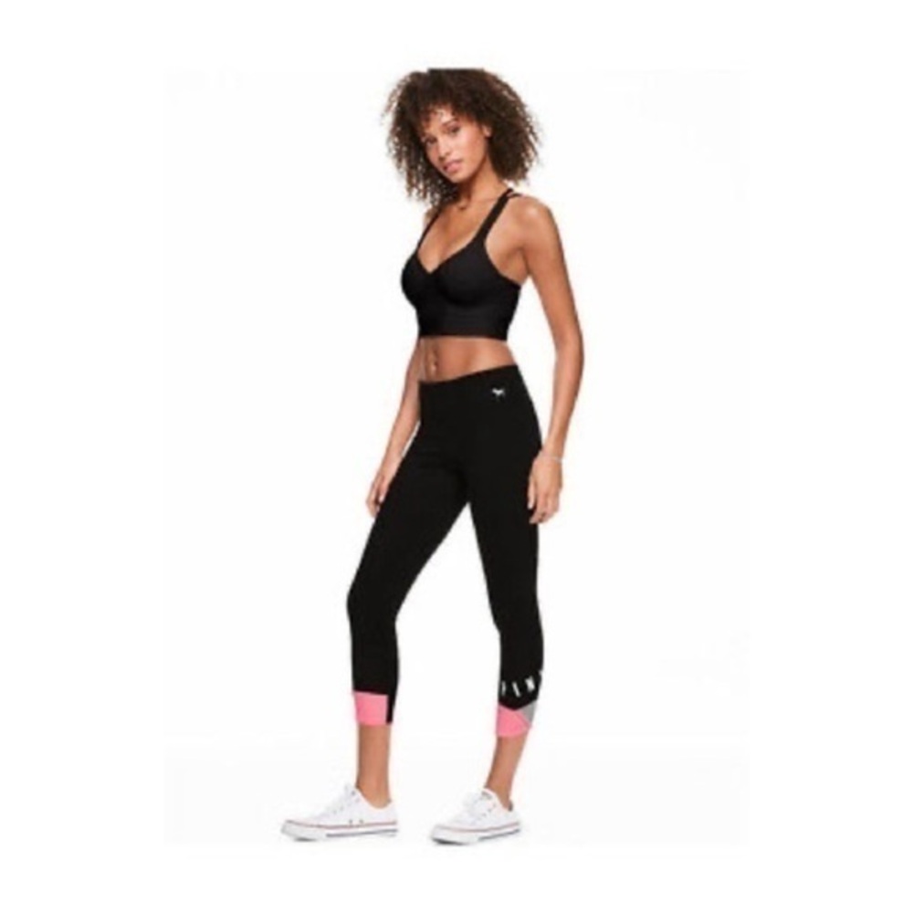 Victoria's Secret Black Sports Bra and Leggings Set